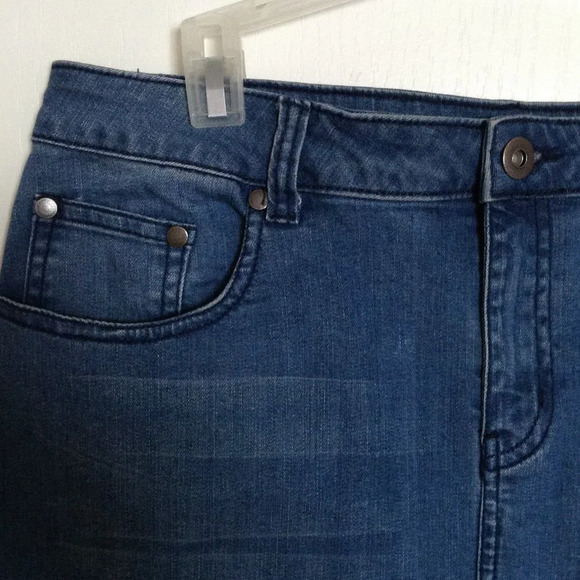 Tribal Women's Maxi Long Blue Denim Pencil Skirt Size 8 Office Casual Work - Picture 3 of 8